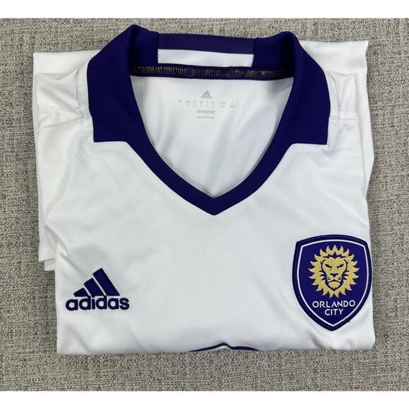 Orlando City SC Womens Jersey Mens Large White MLS Soccer Adidas ClimaCool - Picture 14 of 14